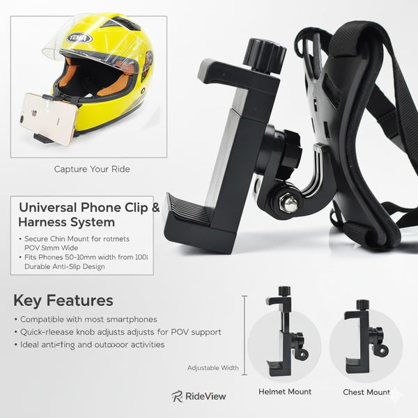 Mobile Mount for Helmet high end plastic & Rubber