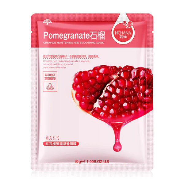 HCHANA Pomegranate Hydrating Facial Mask – Moisturizing & Revitalizing Sheet Mask