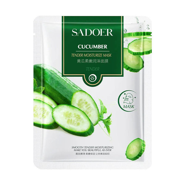 Sadoer Cucumber Beauty Moisturizing Mask – Hydrating & Skin-Refreshing Sheet Mask