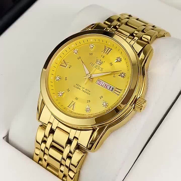 Men's Classic Luxury Quartz Watch with Day-Date Display – DEBLVE 1898
