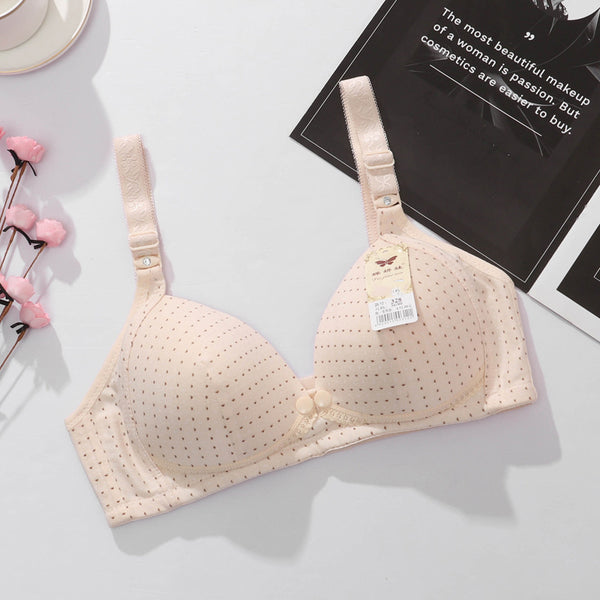 Front Button Maternity Nursing Bra | Soft Cotton Feeding Bra for Mothers Wireless Comfortable Breastfeeding Bra